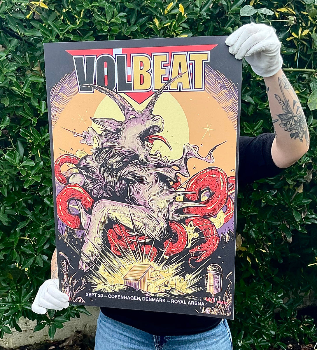 AP Volbeat Copenhagen NIGHT 2 poster – WolfSkullJack Art