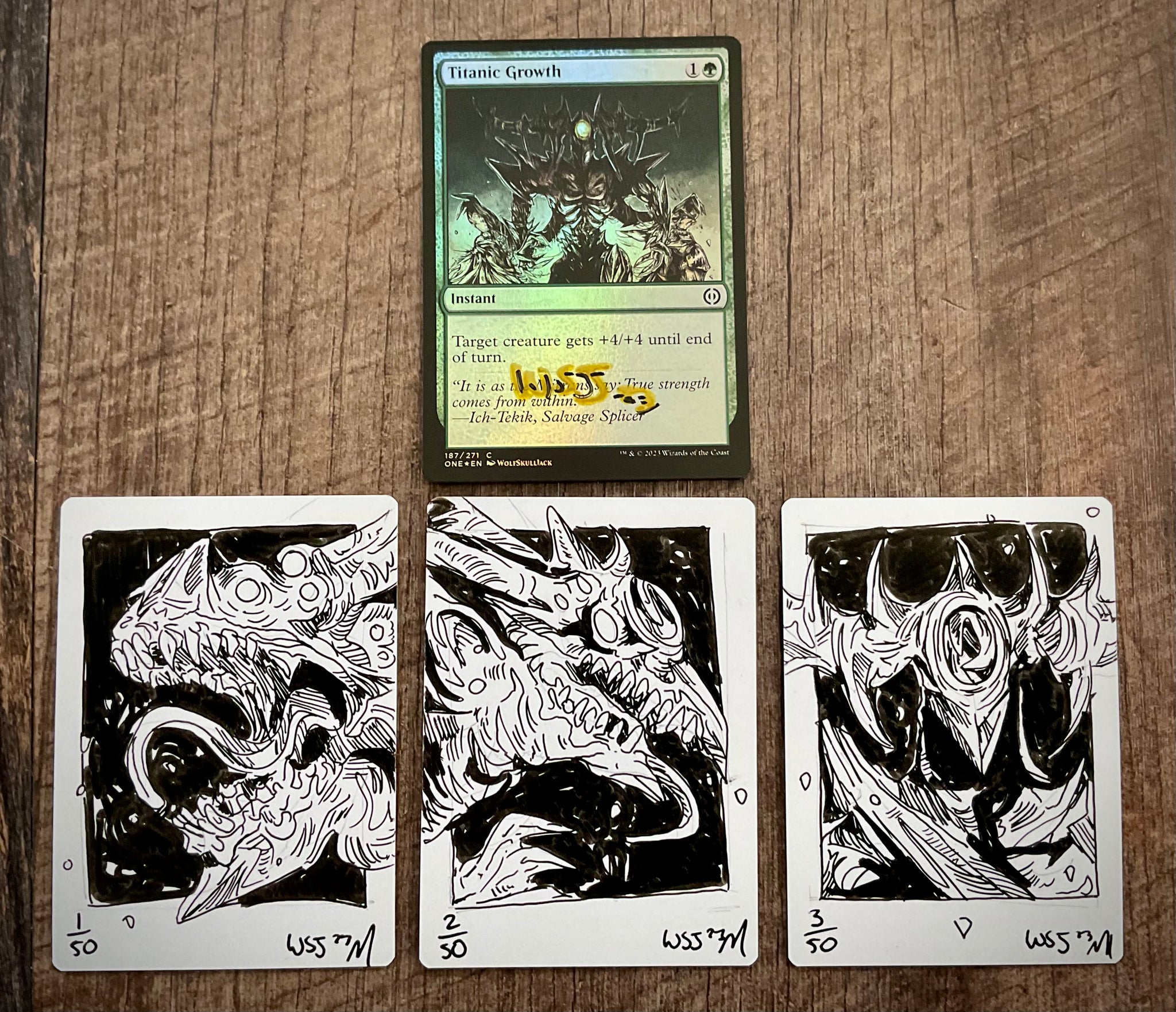 MTG Titanic Growth AP WolfSkullJack Art MTG Titanic Growth AP WolfSkullJack Art
