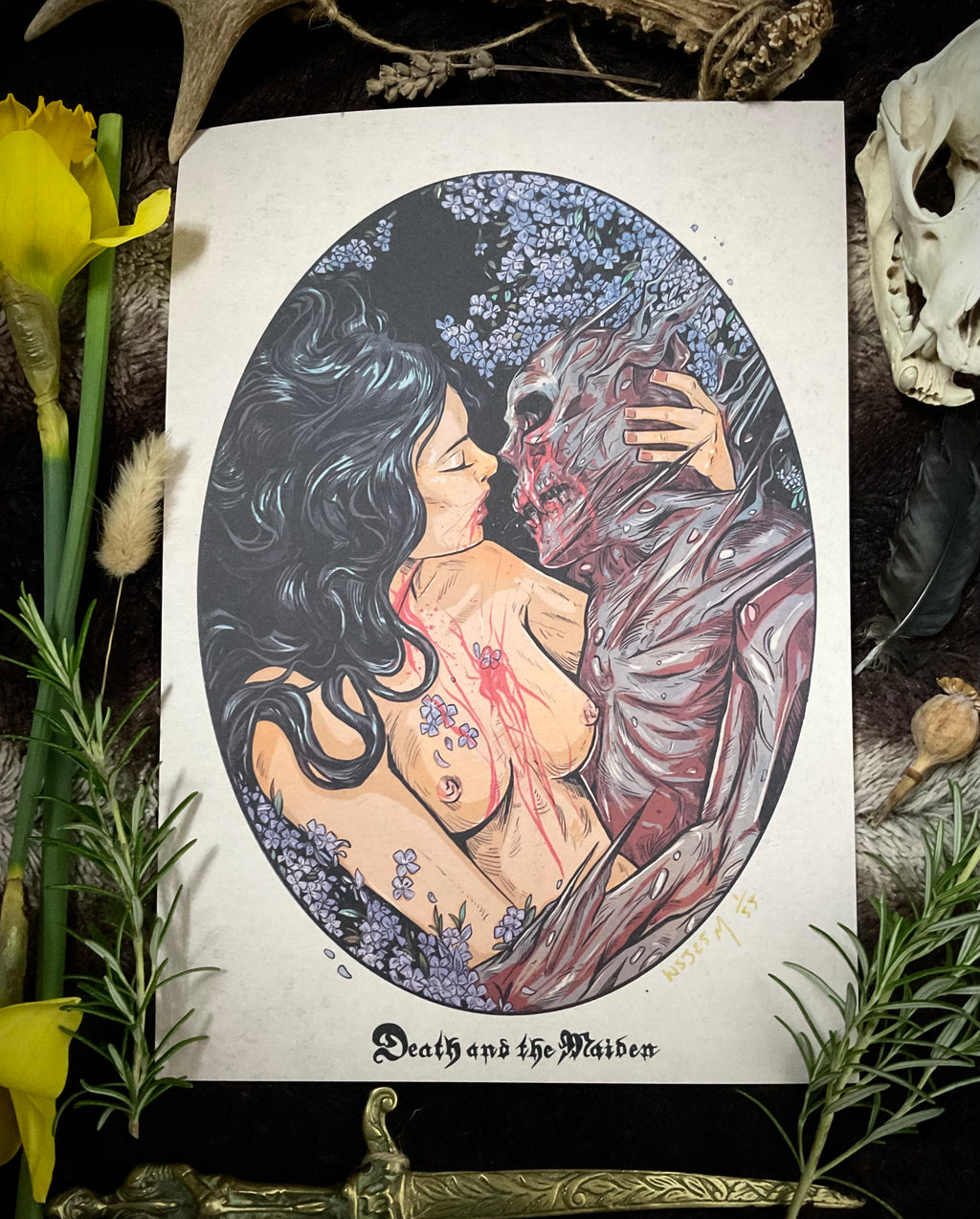 A4 Death and the Maiden signed print