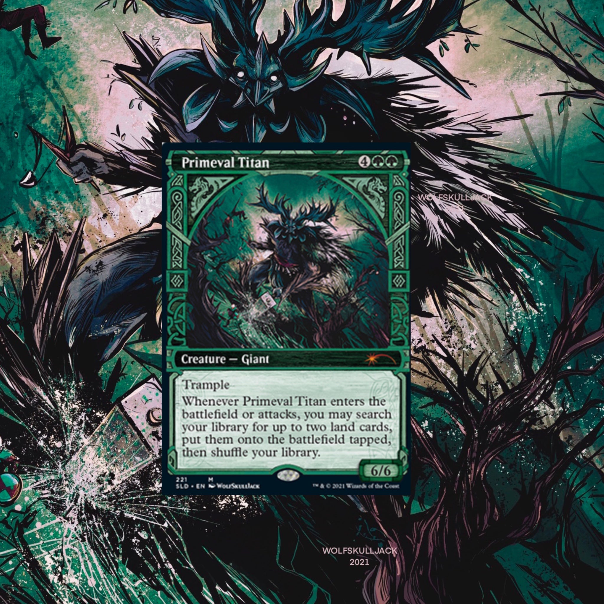 MTG Primeval Titan AP – WolfSkullJack Art